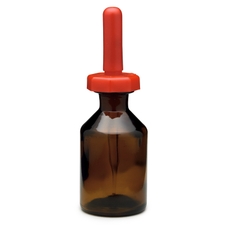 Polystop Amber Glass Dropping Bottle, with Teat Pipette: 50ml - Pack of 10